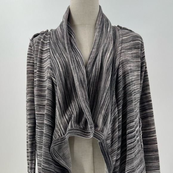 Volcom Striped Cardigan Wrap Sweater - Picture 4 of 10